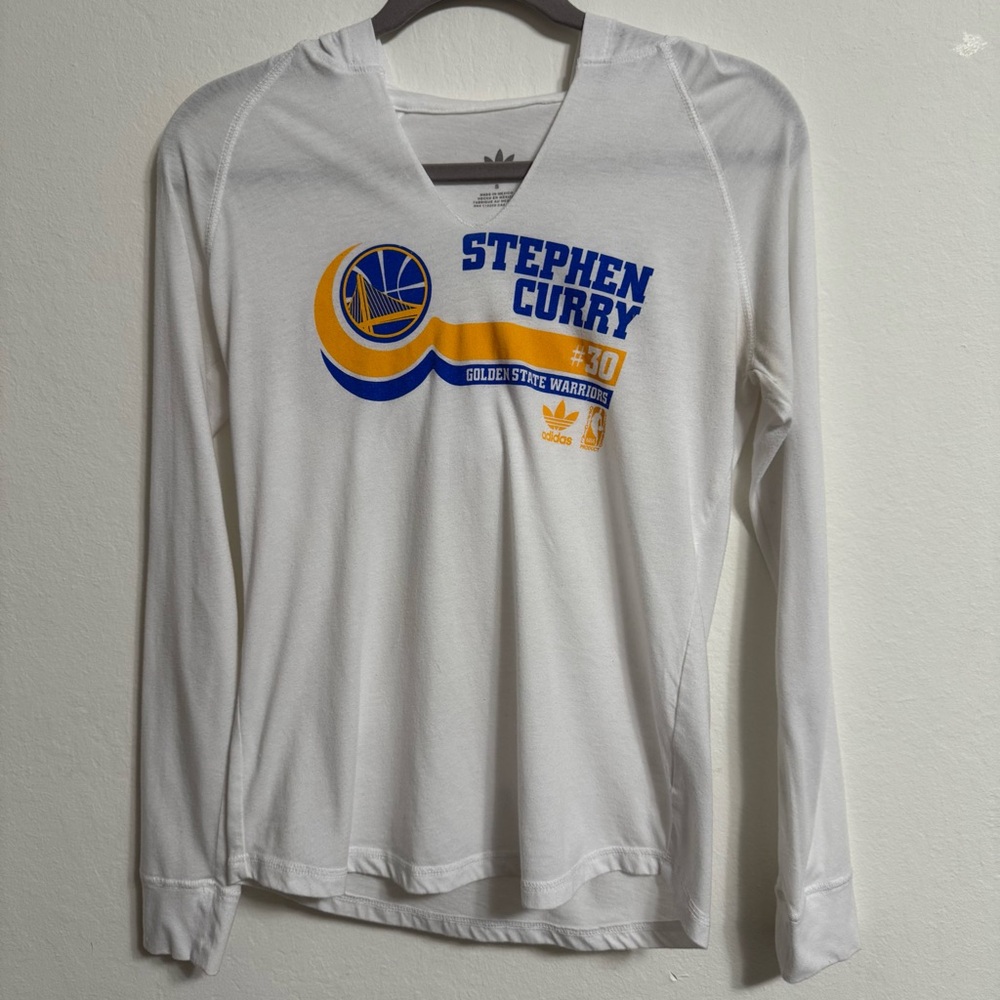 Warriors Steph Curry Women’s long sleeve v-neck vintage S hooded